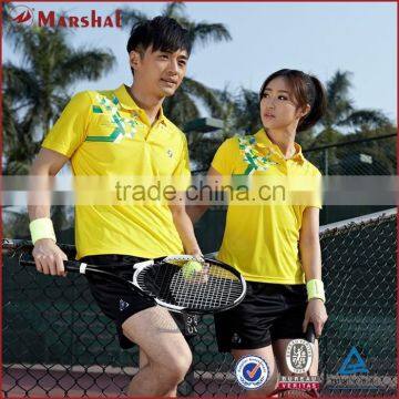 Yellow Table Tennis Training Jersey Cheap China Tennis Apparel                        
                                                Quality Choice