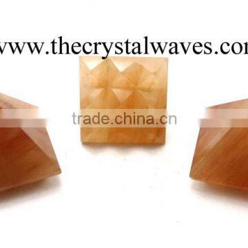 Peach Moonstone Lemurian Master Pyramid