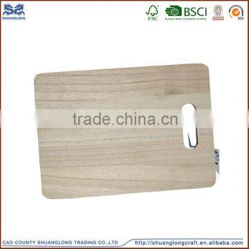 2015 new design creative wood cutting board chopping block with handle