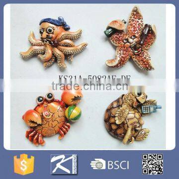 2016 custom souvenir ocean theme fridge resin magnet