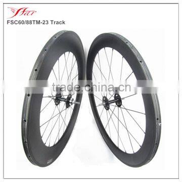 2016 Mixed track wheels 60mm front 88 rear carbon tubular rims no brake track with Novatec track hub 20H 24H