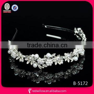 2014 latest headband designs hot new products pearl Wedding Headband