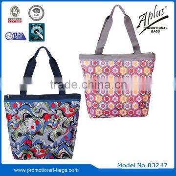 high volume shopping tote bag handbag with zipper