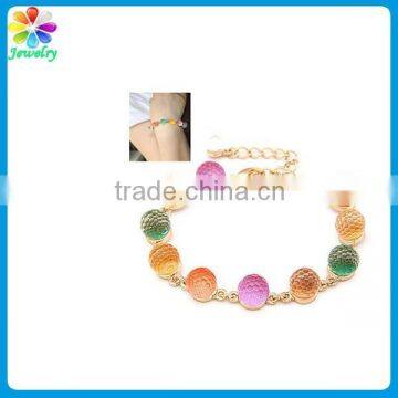 Multi Layers Gothic Punk Style Beaded Women Lady Brand Rose Gold Bracelet photo-4