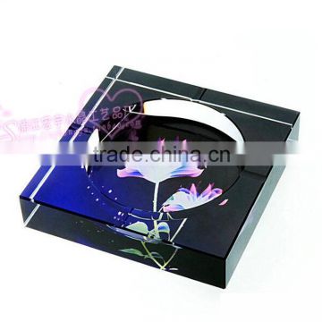 classical odorless crystal colored glass ashtray HYA-136