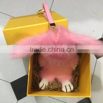 Wholesale mink Fur Ball ornaments /Real Fox Fur Pompoms