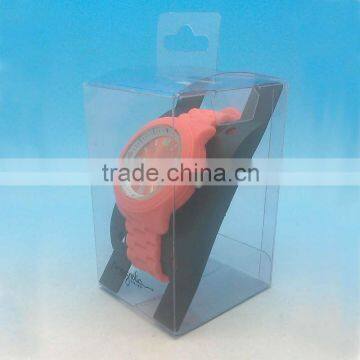 Promotional Silicone Rubber Gift Watch With PVC Package Box