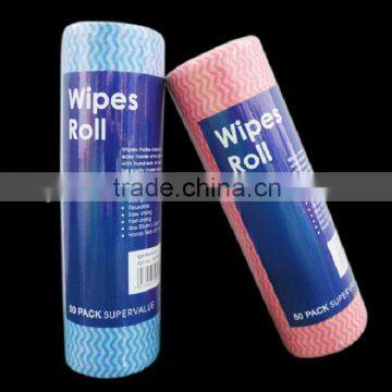 Waved Cleaning Towel spunlace nonwoven fabric