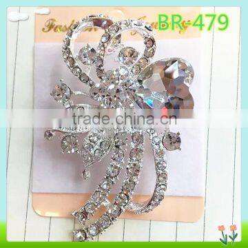 fashion rhinestone brooch for wedding invitation