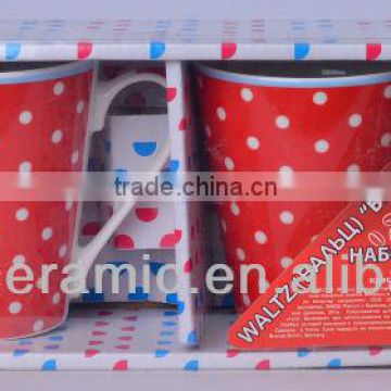 Factory Wholesales Ceramic coffee mug set 2