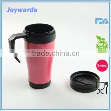 Double Wall PP Plastic Coffee Travel Mug With Silicon Band photo-4