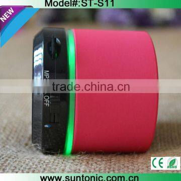 2014 Hotselling promotional wireless bluetooth small round speaker