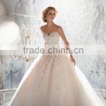 (MY1970) MARRY YOU Elgant Ball Gown Sweetheart Lace Heavy Beading Wedding Dress 2015