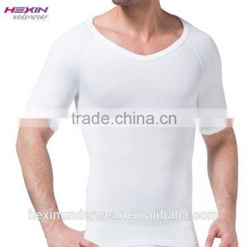 White Tight V Neck New Model Slim Casual Shirt for Men