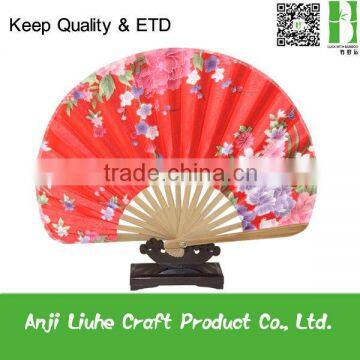 shell-shaped Japanese bamboo cloth fan for wedding,bamboo hand fans,wedding bamboo fans