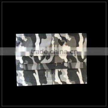 camo gray disposable half face mask/mask of face