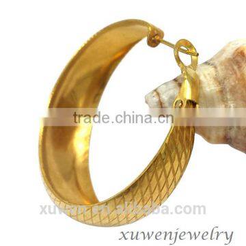 IPG Gold Plated Color Stainless Steel Pressed Earrings photo-2