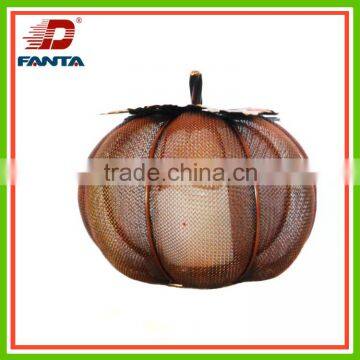 Decorative Harvest metal mesh pumpkin with LED light for table decor