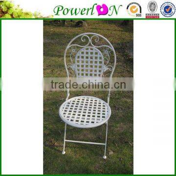 Cheap Price Nice White Folding Antique Classical Round Chair Outdoor Furniture For Patio Backyard J11M TS05 X00 PL08-5601CP