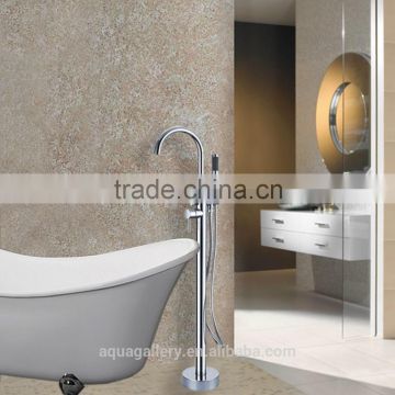 Floor Standing Bathroom SPA Water Mixer with Brass Hand Shower