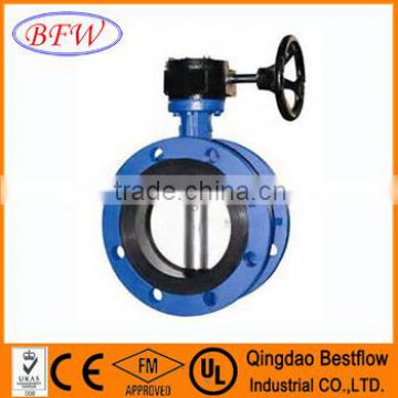 Hot Sale Cast Iron Double Flange Butterfly Valve