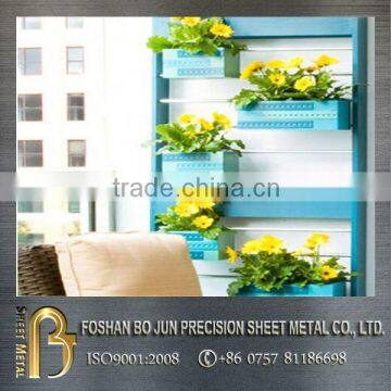 China wholesaler customized balcony planter rack with 5 flowerpot, metal planter fabrication