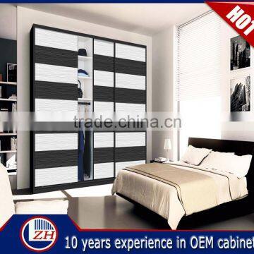 Hotsale bedroom wooden wardrobe sliding door fittings designs