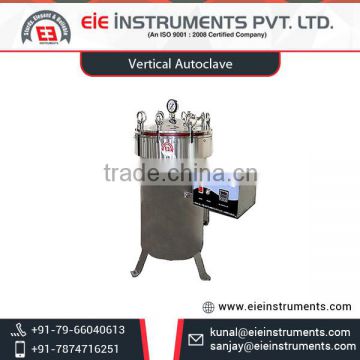 Standard Quality Vertical Autoclave Available with Quick Functioning