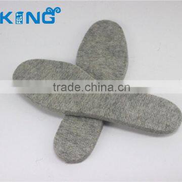 grey comfortable wool felt insoles