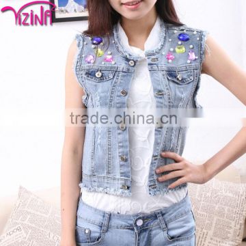 Fashion jeans waistcoat for girls