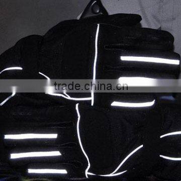 Black 3M Reflective Piping For Clothes