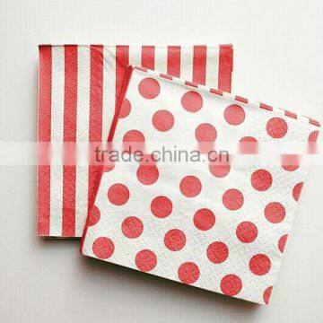 disposable pink square dot party paper napkin