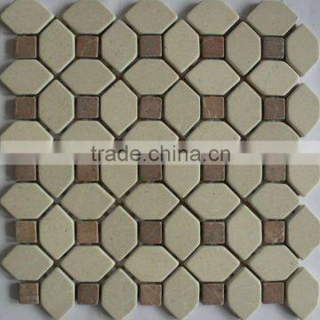 colored hexagon mosaic tile