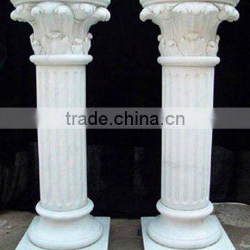 white marble roman column