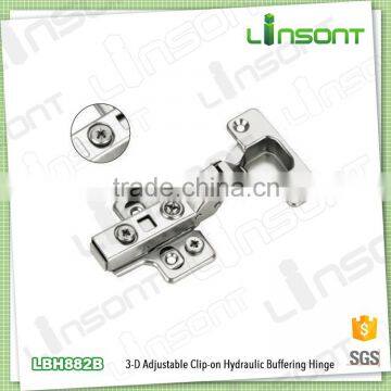 2016 hot sale 3-D adjustable hydraulic clip on steel door hinge cabinet furniture hinges