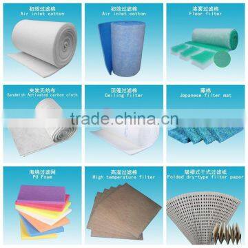 Temperature Resistance Air Filter Media Flame Retardant Air Pre Filter Cotton photo-4