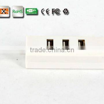 Wholesale Slim-shape Low Cost Portable and Ultra-Light Plastic Casing Usb Hub, 480MBPS 4-Port USB 2.0 Hub photo-3