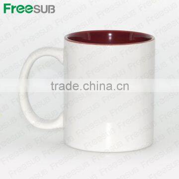 High quality A grade inner color 11oz ceramic sublimation mug,cup