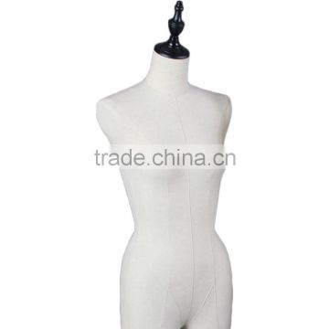 Female upper body mannequin sale wrapped by purple velvet fabric with feather decorted