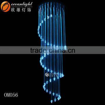 Luxury Led Fiber Optic Decoration Light Colorful Crystal Modern Pendant Lamp OM953 photo-3
