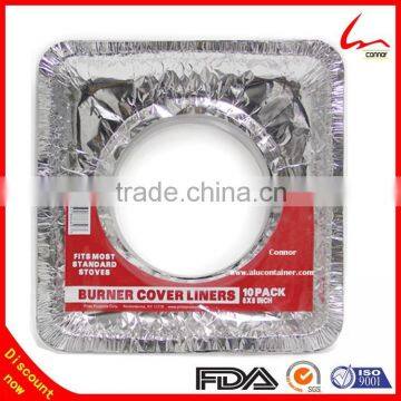 10 pack household square aluminum foil burner cover liner