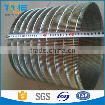 Continuous slot wedge wire cylindrical screen