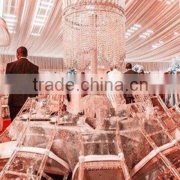 PL20156 Crystal Centerpieces Christmas banquet hall table acrylic rotating Lazy susan