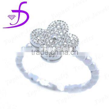 Wholesale 925 sterling fashion girl flower ring