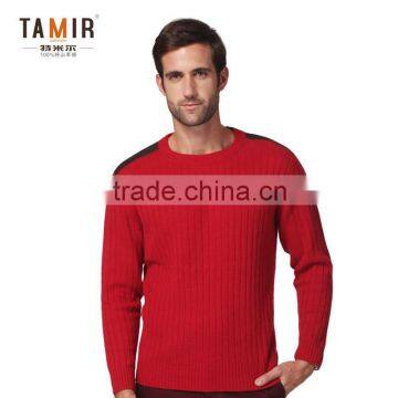 Men Red Cashmere Knitting Sweater, Latest Design Red Sweater