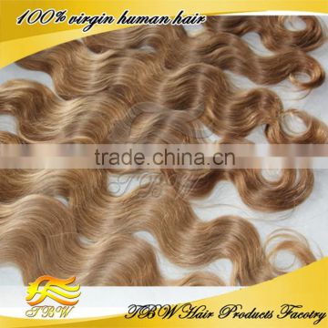 100% virgin human hair blonde russian hair for fashion woman MOQ 1 piece