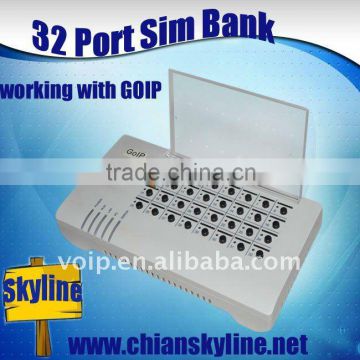 HOT SALE! 32 port goip sim bank,Remote SIM Card Emulator,avoid sim card bldocking