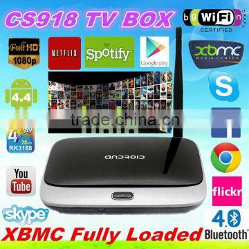 IPTV tv box RK3188 quad core CS918 android 4.4 2G+8G fully loaded xbmc kodi 14.0 tv box CS918