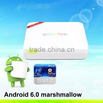 pendoo x9 pro Octa Core 4K Smart TV Box Amlogic S912 Octa Core Google Android 6.0 Marshmallow TV Box
