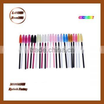 Factory outlet colored disposable mascara wands/makeup brushes for lash extension